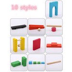 Kids Wooden Domino Institution Accessories Organ Blocks Rainbow Jigsaw Dominoes Montessori Educational Wood Toys